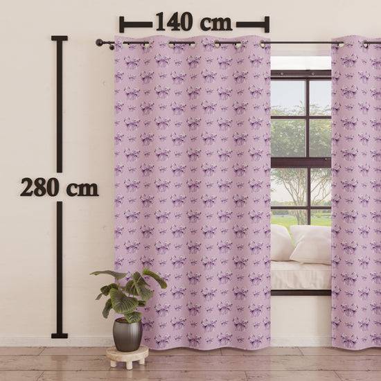 PETTI Tenda Arredo da Interno a Pannelli con Anelli Fiocco Lilla Moda