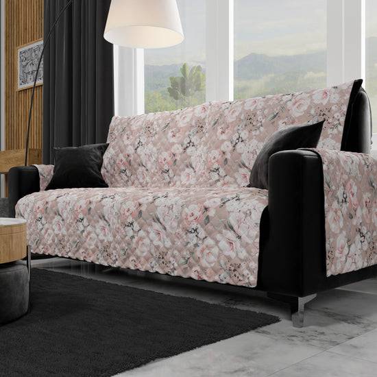 PETTI Copridivano, Salvadivano in Stampa Digitale, Reversibile, Floreale 17-03 Comprare a buon mercato