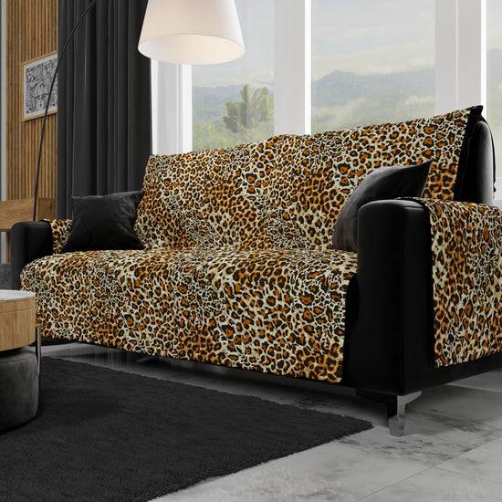 PETTI Copridivano, Salvadivano in Stampa Digitale, Reversibile, Animalier Maculato Shopping online
