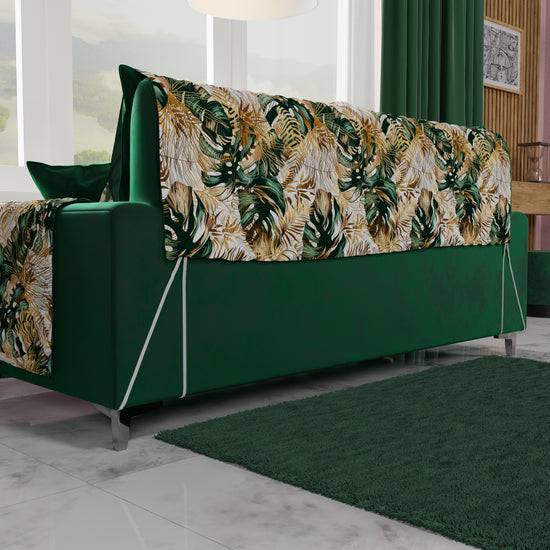PETTI Copridivano Angolare, Copridivano con Penisola in Stampa Digitale, Tropical 04 Offerta esclusiva