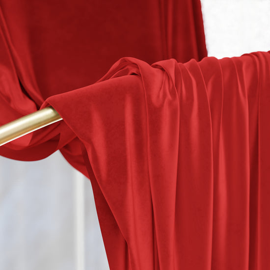 PETTI Tenda a Pannello in Velluto per Interni con Anelli, 140x280 cm, Rosso Latest fashion