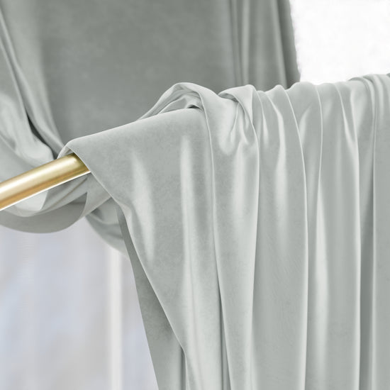 PETTI Tenda a Pannello in Velluto per Interni con Anelli, 140x280 cm, Grigio Chiaro Offerta temporanea