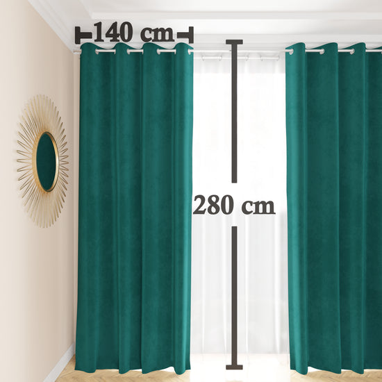 PETTI Tenda a Pannello in Velluto per Interni con Anelli, 140x280 cm, Ottanio Lightning offer