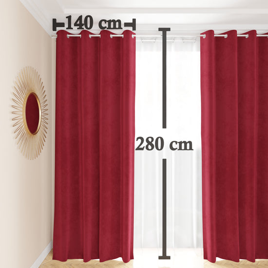 PETTI Tenda a Pannello in Velluto per Interni con Anelli, 140x280 cm, Bordeaux Nuovi prodotti