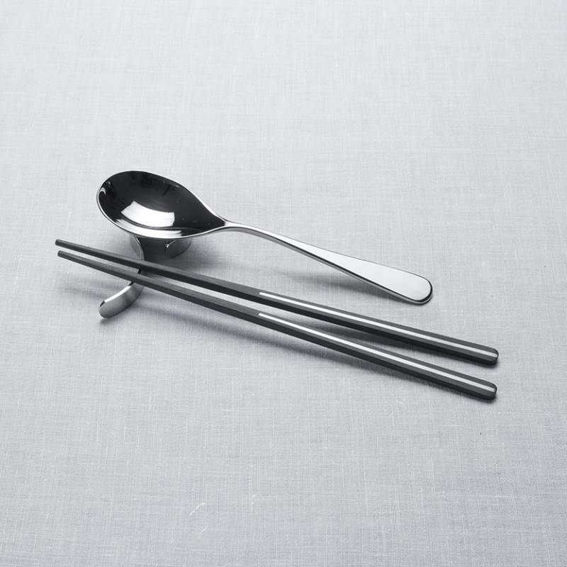 Pintinox Audrey» Set Orientale con bacchette, ciotola e appoggia bacchette in SPS Saldi Di Fabbrica