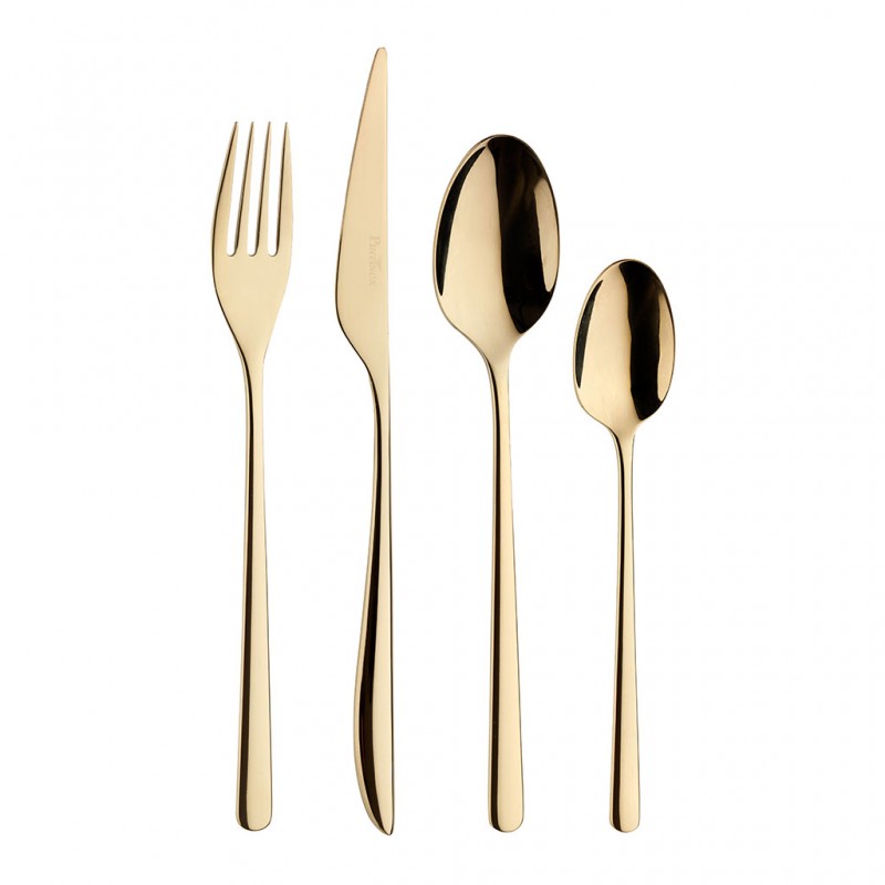 Pintinox Florence Sunshine » posate in acciaio con finitura Gold