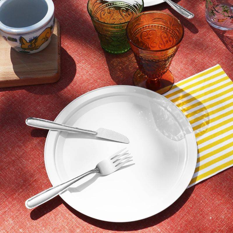 Pintinox Piatto Use&Reuse » Set 6 pz piatto in acciaio riutilizzabile per pic-nic e party Promozione