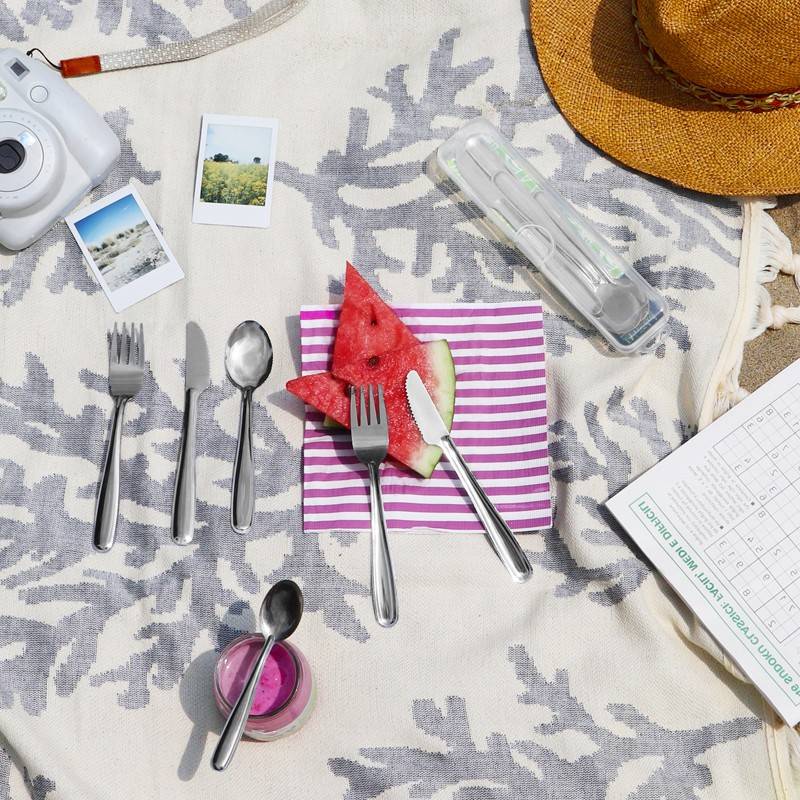 Pintinox USE&REUSE » Set posate da viaggio 16 pezzi in acciaio inox con custodia in polipropilene Affare Del Giorno