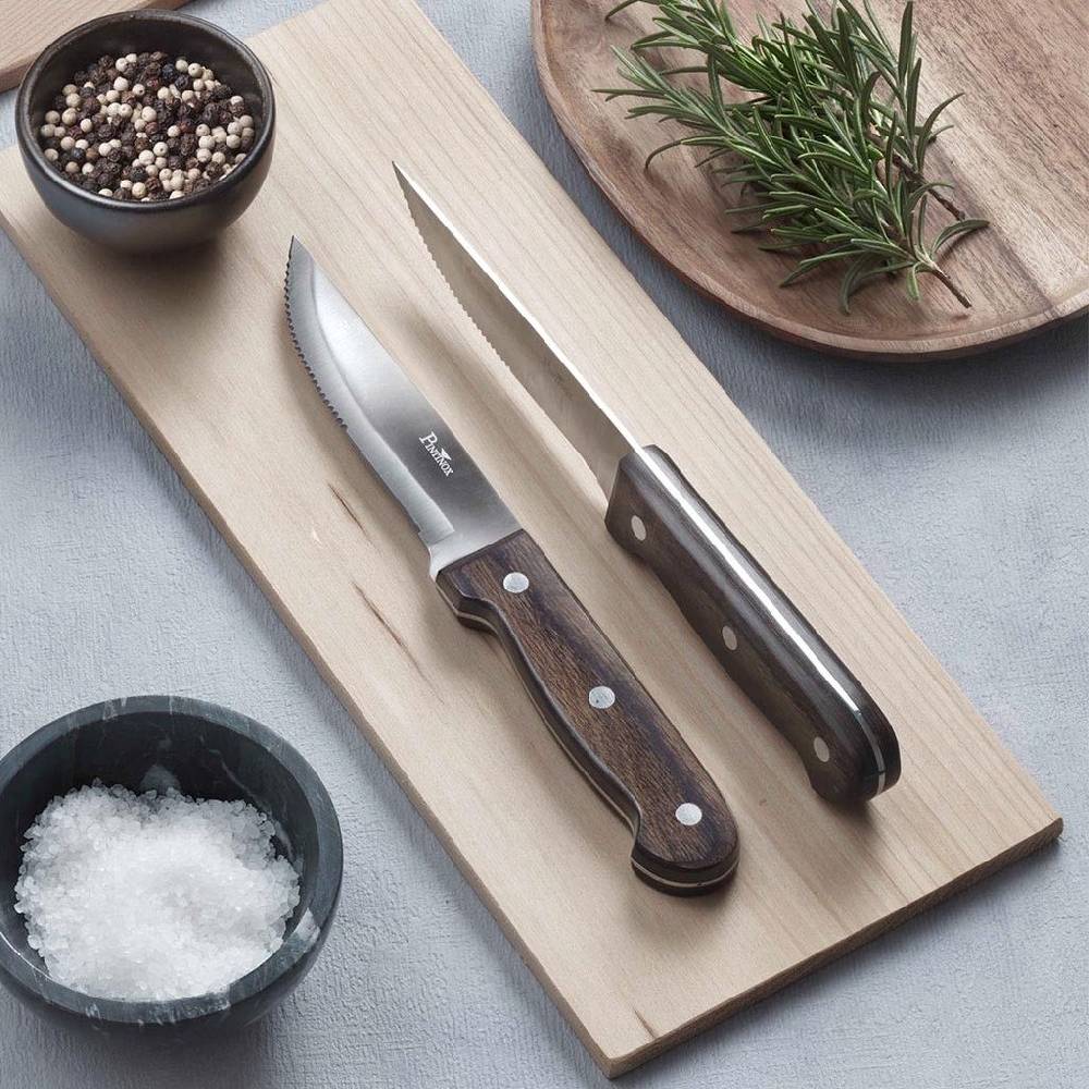 Pintinox P WOOD » 4 Coltelli da carne dimensione big Vendita Economica