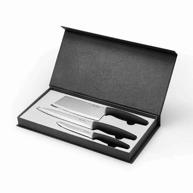 Pintinox Virtuoso Set coltelli » 3 pezzi Coltello arrosto Mannaia Coltello pomodoro Vendita Economica