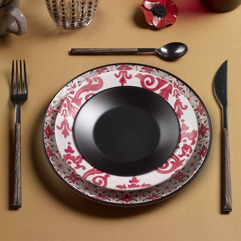 Pintinox Sushi Anniversary Black&Wenge » set 24 posate da tavola in acciaio Vendita Calda