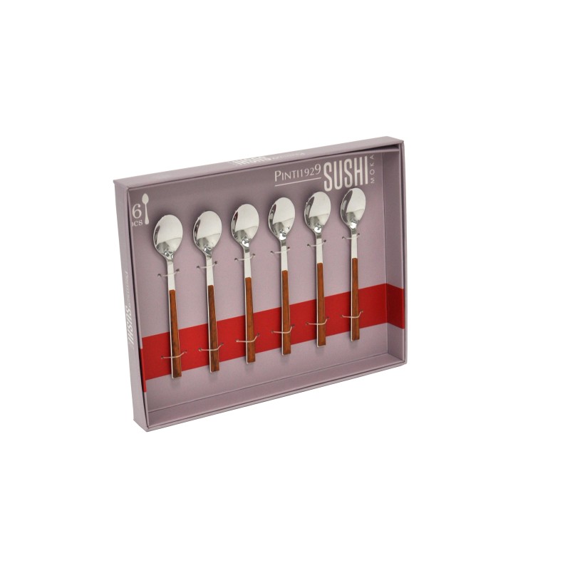 Pintinox Sushi Moka » Cucchiaini con manico mogano Negozio