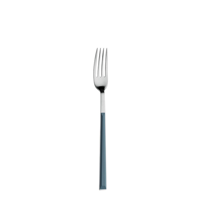 Pintinox Sushi Pro » set 24 posate da tavola in acciaio satinato con manico blu Italia