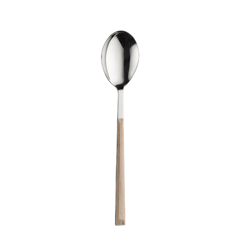Pintinox Sushi Queen » Set 24 posate da tavola in acciaio lucido con manico betulla In Linea