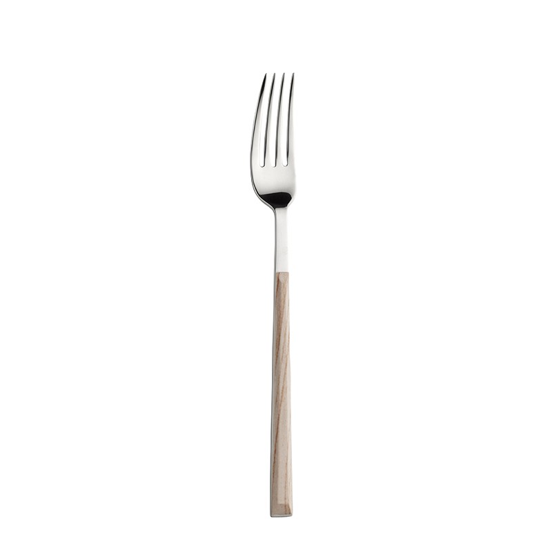 Pintinox Sushi Queen » Set 24 posate da tavola in acciaio lucido con manico betulla In Linea