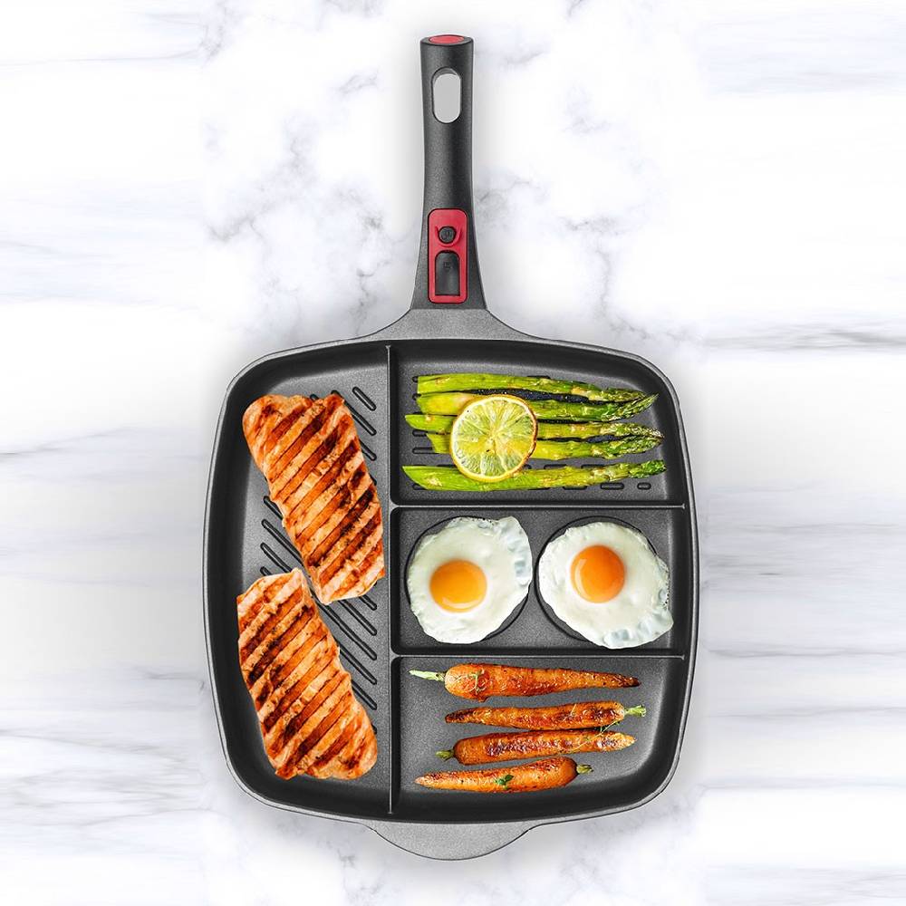 Pintinox PRO » Multipan con manico staccabile 32x32 cm in alluminio con rivestimento interno antiaderente Online