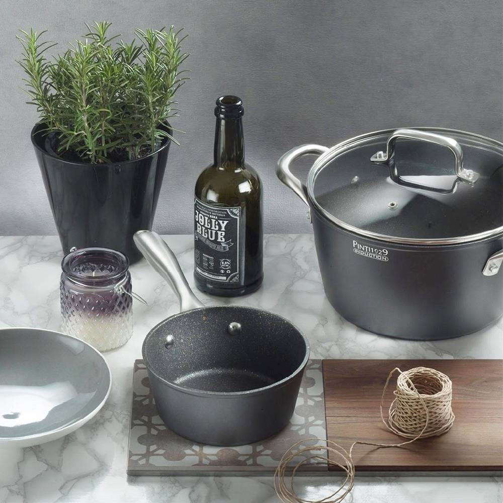 Pintinox ST1 » Casseruola alta in alluminio con rivestimento interno antiaderente con coperchio I Più Venduti