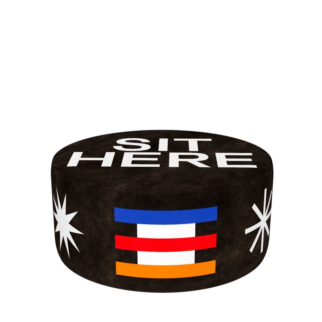 Qeeboo Pouf Oggian Sit Here Black L Acquista Ora