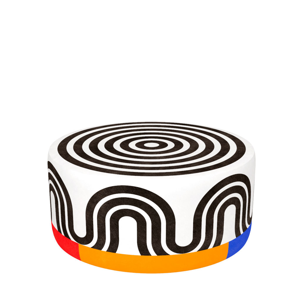 Qeeboo Pouf Oggian Spyral White L Prezzo Ridotto