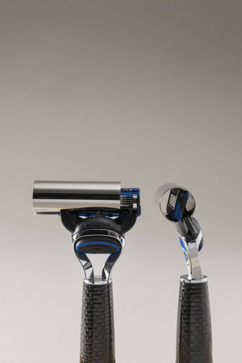 Lorenzi Milano Set rasoio pennello barba viaggio in Carbonio 2025