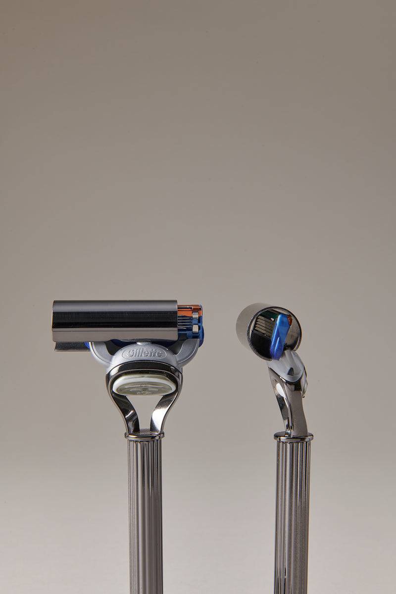 Lorenzi Milano Set barba toilette con campana in Nichel nero Soddisfazione Garantita