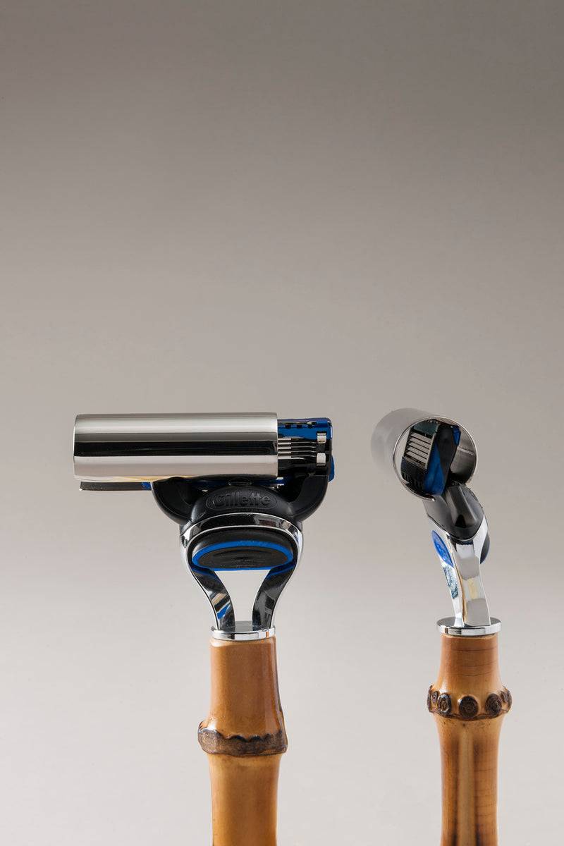 Lorenzi Milano Set barba toilette con campana in Bambù Sottocosto