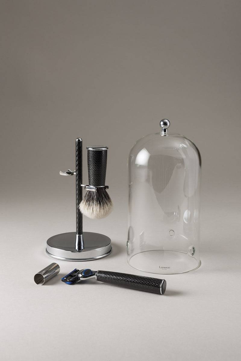Lorenzi Milano Set barba toilette con campana in Carbonio Outlet