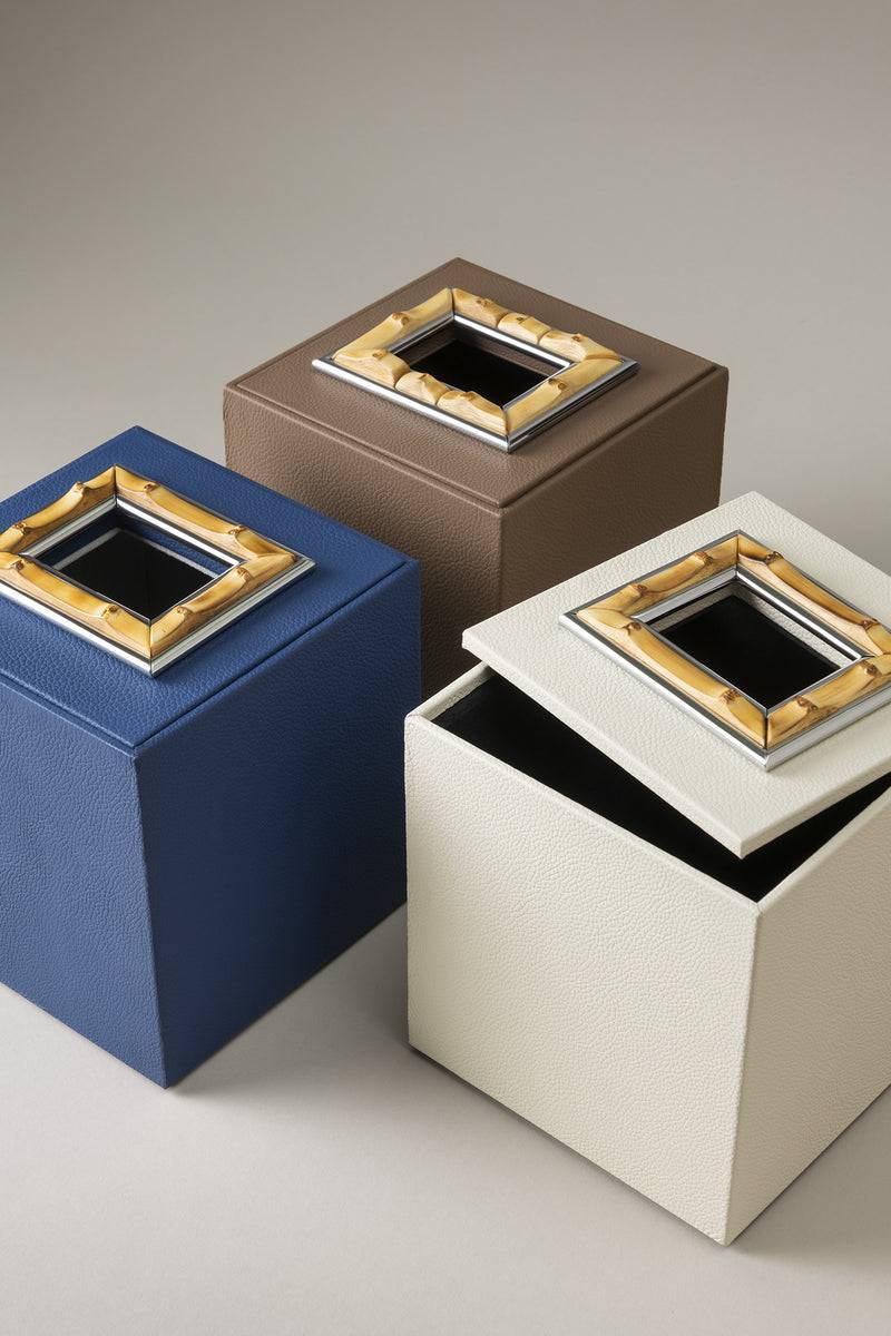 Lorenzi Milano Cubo porta fazzoletti in Bambù Vendita Economica