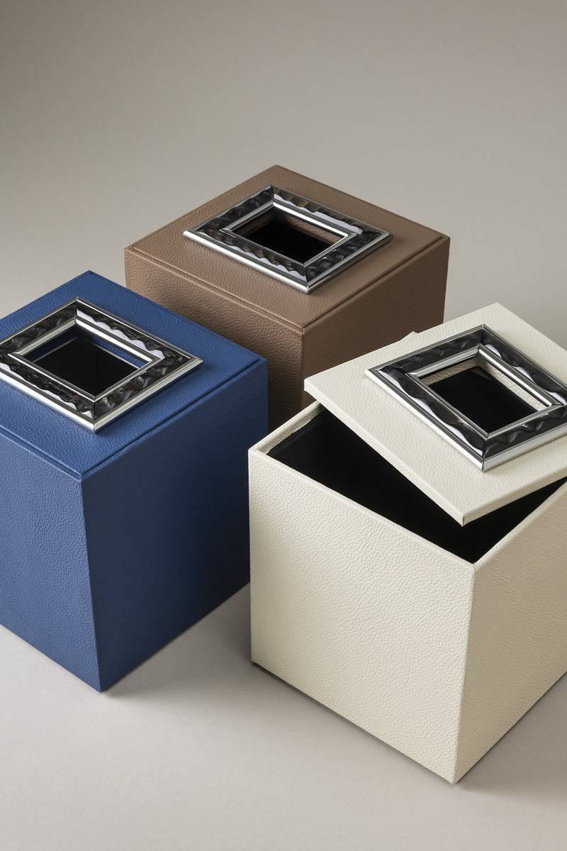 Lorenzi Milano Cubo porta fazzoletti in Orice Saldi Di Fabbrica