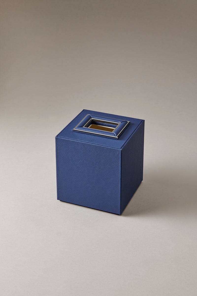 Lorenzi Milano Cubo porta fazzoletti in Vitello nautico Moda