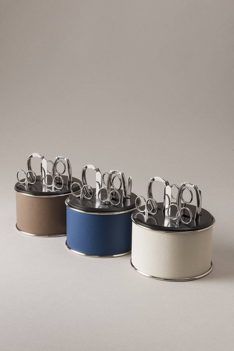 Lorenzi Milano Completo manicure da toilette in Vitello nautico Italia