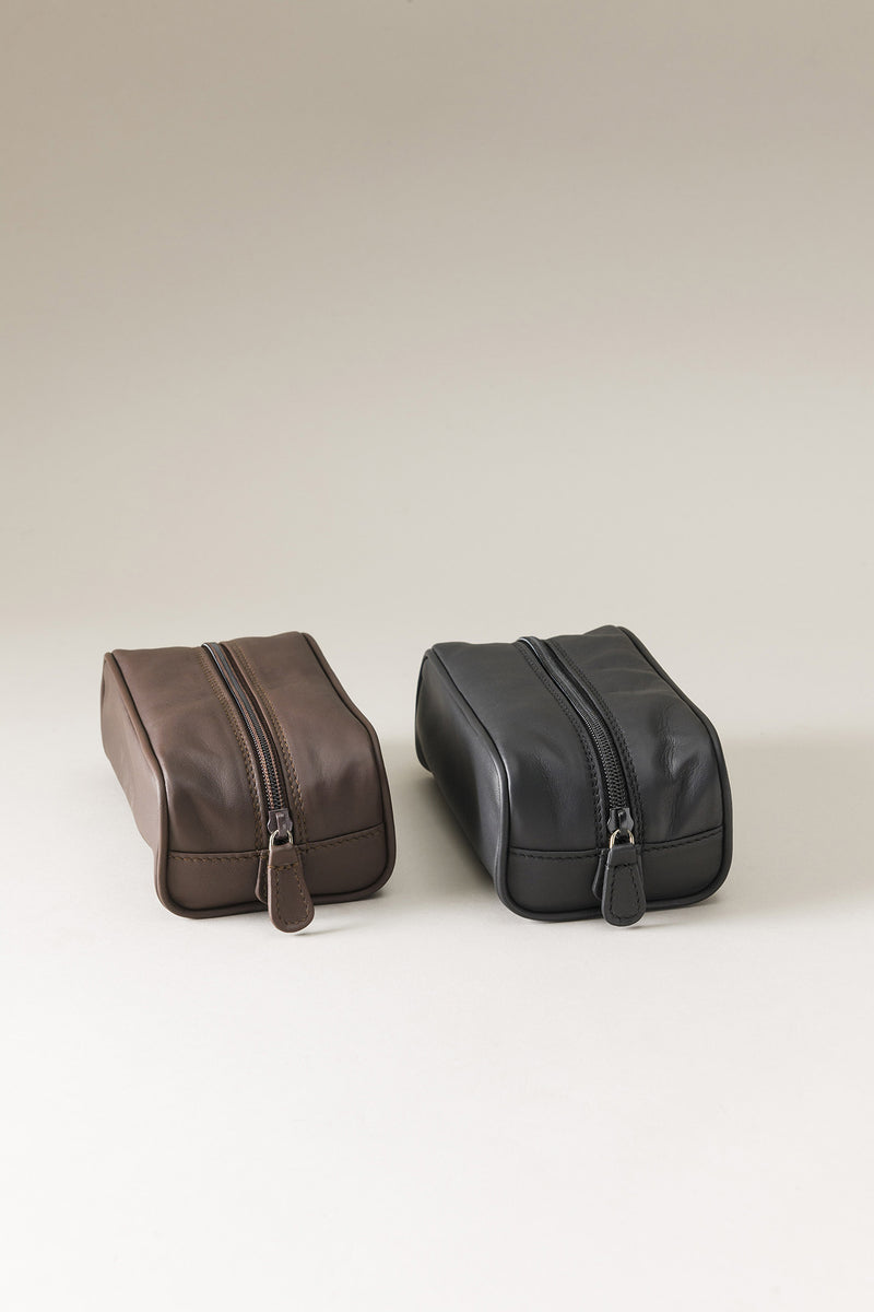 Lorenzi Milano Necessaire da viaggio mignon in Nappa Consegna Veloce