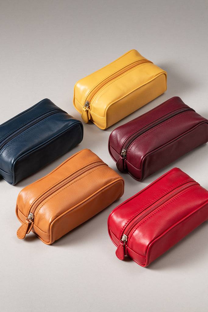 Lorenzi Milano Necessaire da viaggio mignon in Nappa Consegna Veloce