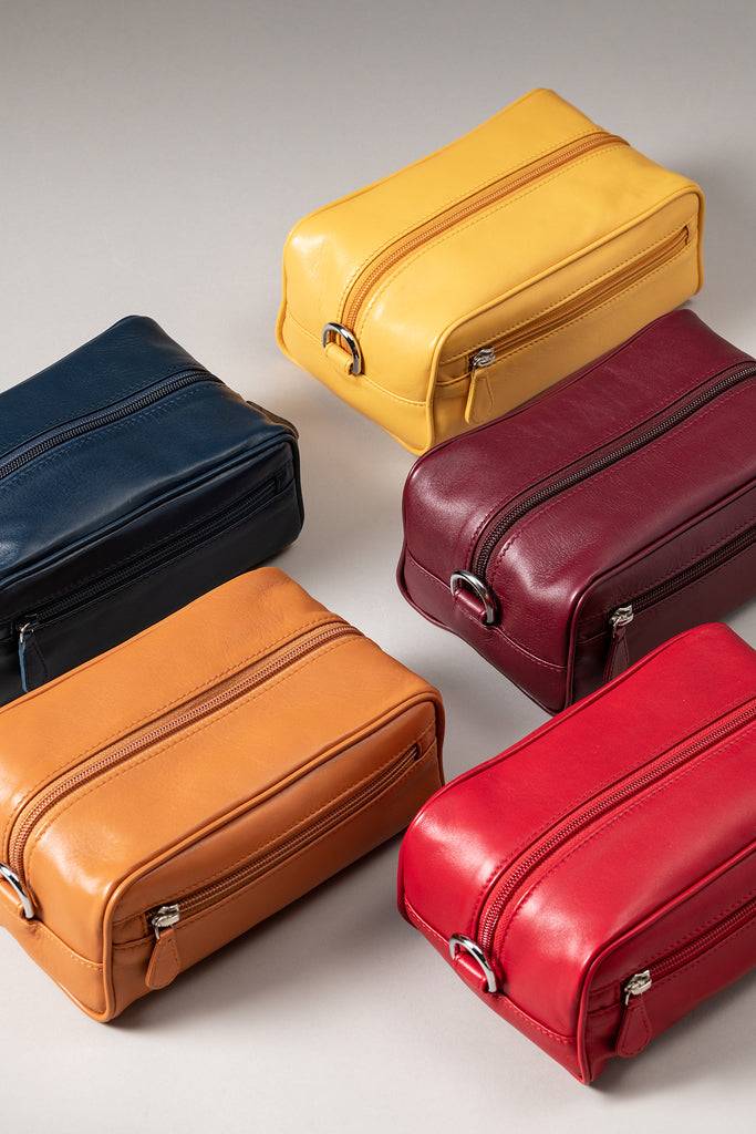 Lorenzi Milano Necessaire da viaggio medio in Nappa Fino Al -60%