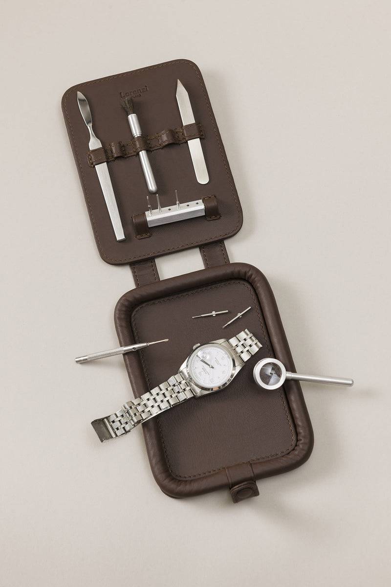 Lorenzi Milano Completo per manutenzione orologi in Nappa Outlet