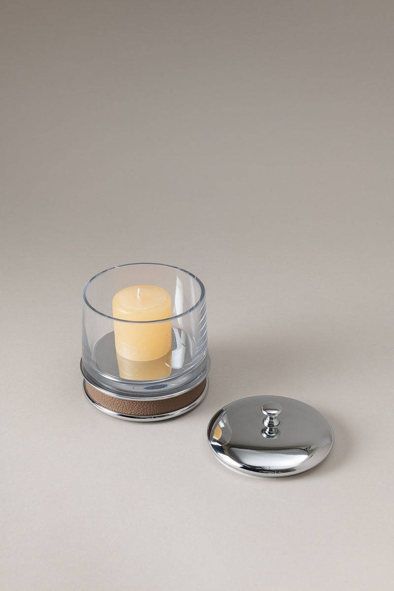 Lorenzi Milano Porta candele piccolo in Vitello nautico Sconto