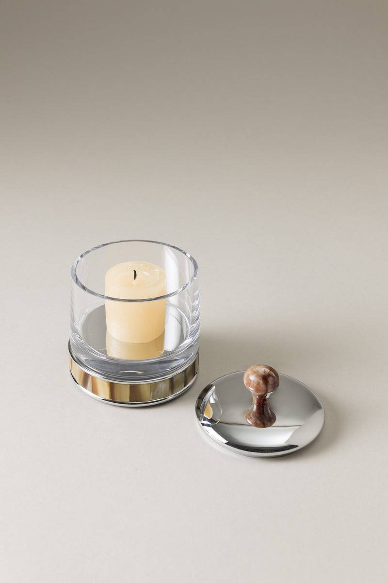Lorenzi Milano Porta candele piccolo in Zebu Offerta