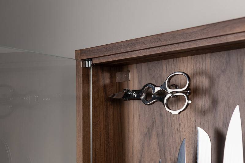 Lorenzi Milano Coltelliera piccola con vetro in Zebu Promozione Limitata