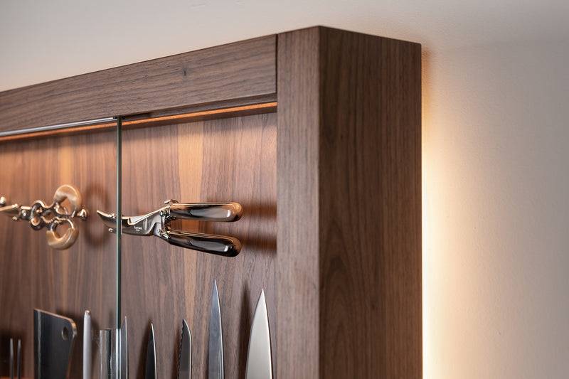 Lorenzi Milano Coltelliera grande con vetro in Zebu Prezzo Ridotto