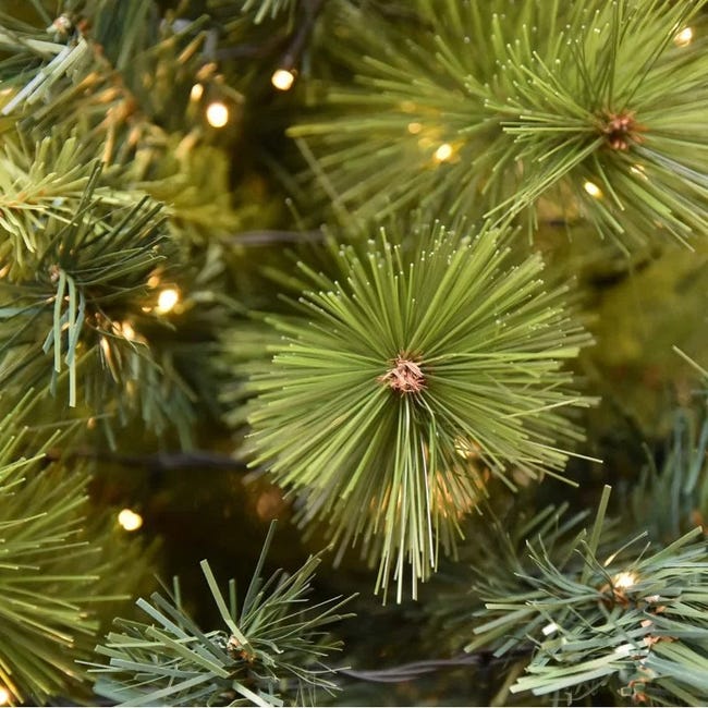 Leroymerlin Albero di Natale ARTIFICIALE JUSTIN in stile americano con tre tipologie di foglie pieno e folto - H210 cm 1381 rami Novità