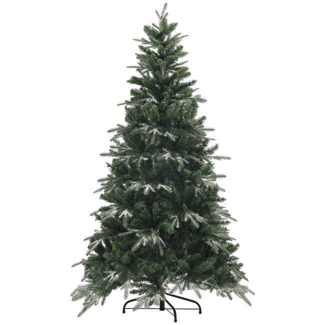 Leroymerlin HOMCOM Albero di Natale Innevato con 850 Rami e Design a Sezioni in Plastica e Acciaio Ø110x180 cm Verde Sconto