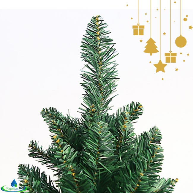 Leroymerlin Albero di Natale Artificiale Folto e Realistico Rami con Apertura ad Ombrello Ignifugo In PVC con Base in Metallo (Altezza 210 cm 1780 Rami) Moda