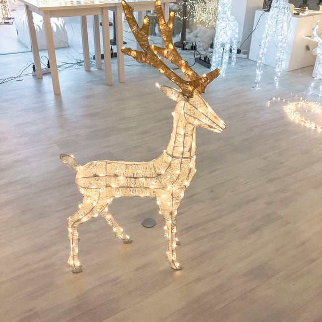 Leroymerlin Renna 3D 200 lampadine bianco caldo H 105 cm 2025