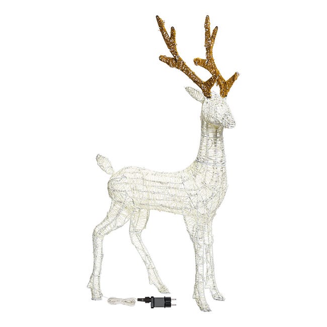 Leroymerlin Renna 3D 200 lampadine bianco caldo H 105 cm 2025
