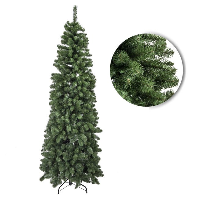 Leroymerlin Albero di Natale Slim 451 rami Verde ø64 h150 mod. Monte Slim 2025