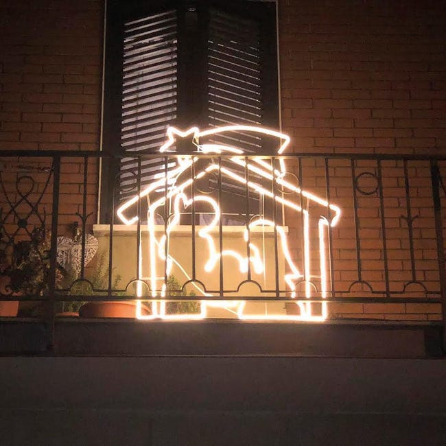 Leroymerlin Figura natalizia Presepe luminoso 1320 lampadine bianco caldo H 115 cm Spedizione Gratuita