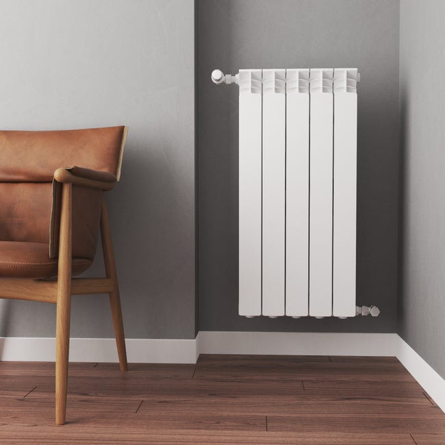 Leroymerlin Radiatore acqua calda EQUATION ALURAD in alluminio 5 elementi interasse 800 mm bianco Fino Al -60%