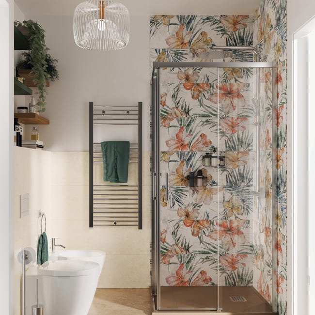 Leroymerlin Scaldasalviette ad acqua calda DE'LONGHI KIARA argento interasse 450 mm L 50 x H 186 cm In Saldo