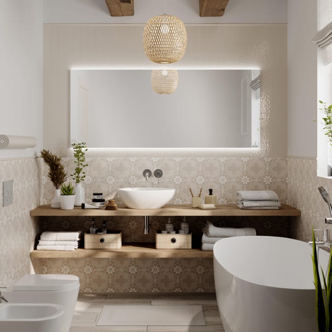 Leroymerlin Coppia sanitari filomuro scarico a parete SENSEA compacta bianco WC: P 55 x L 36 x H 39.5 cm bidet: P 55 x L 37 x H 40 cm Sottocosto