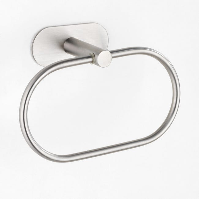 Leroymerlin Porta salviette ad anello Orea Matt cromo spazzolato L 20.5 cm Economico